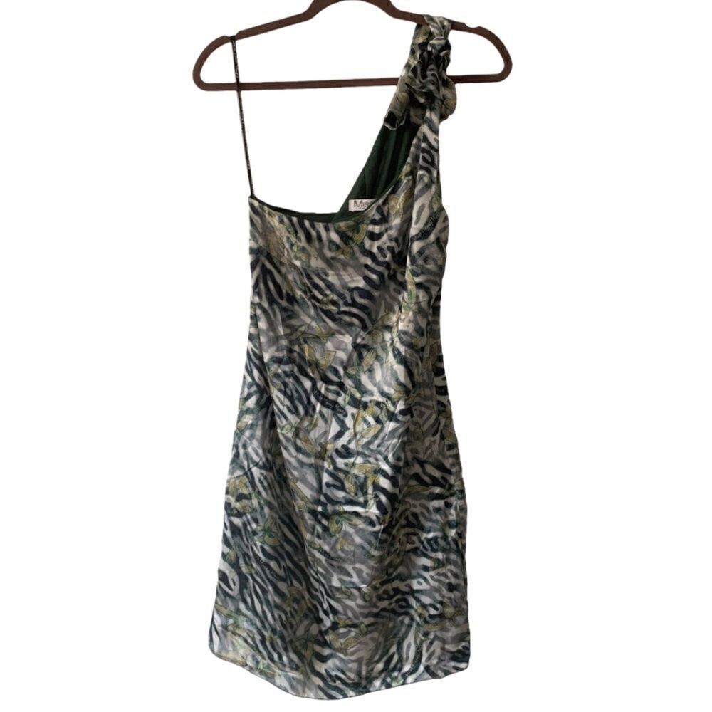 Miss Money Money Silk One Shoulder Dress